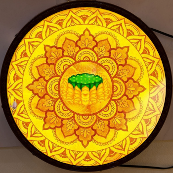 Tranh Trúc Chỉ Bồ Đề thủ công kết hợp in UV hiện đại